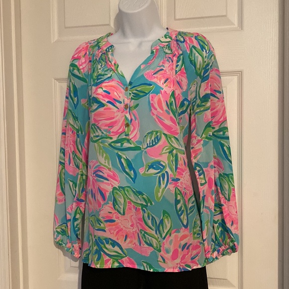 NWT Lilly Pulitzer Elsa Silk Top - Picture 6 of 7